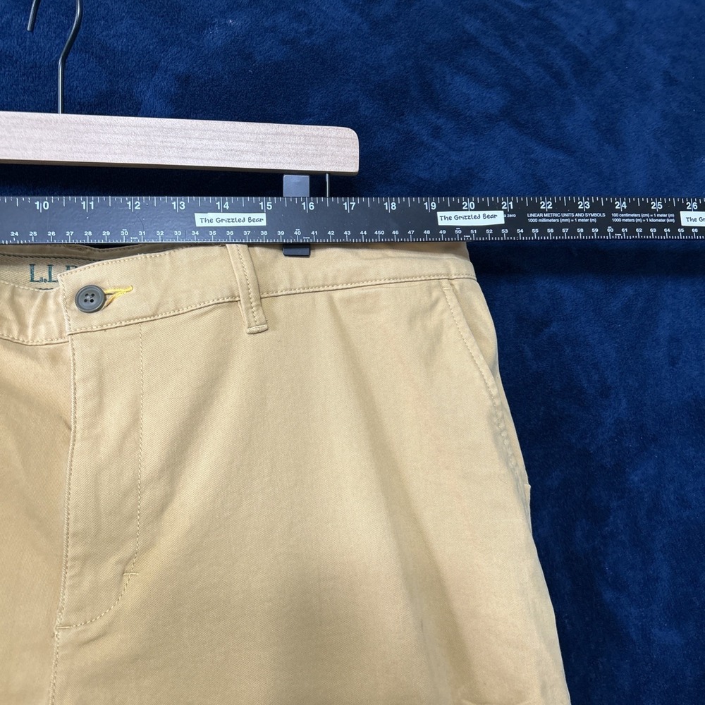 Ll Bean Mens Chino Pants Size 42W X 34 Khaki Standard Fit Straight Leg Lycra - Picture 6 of 15